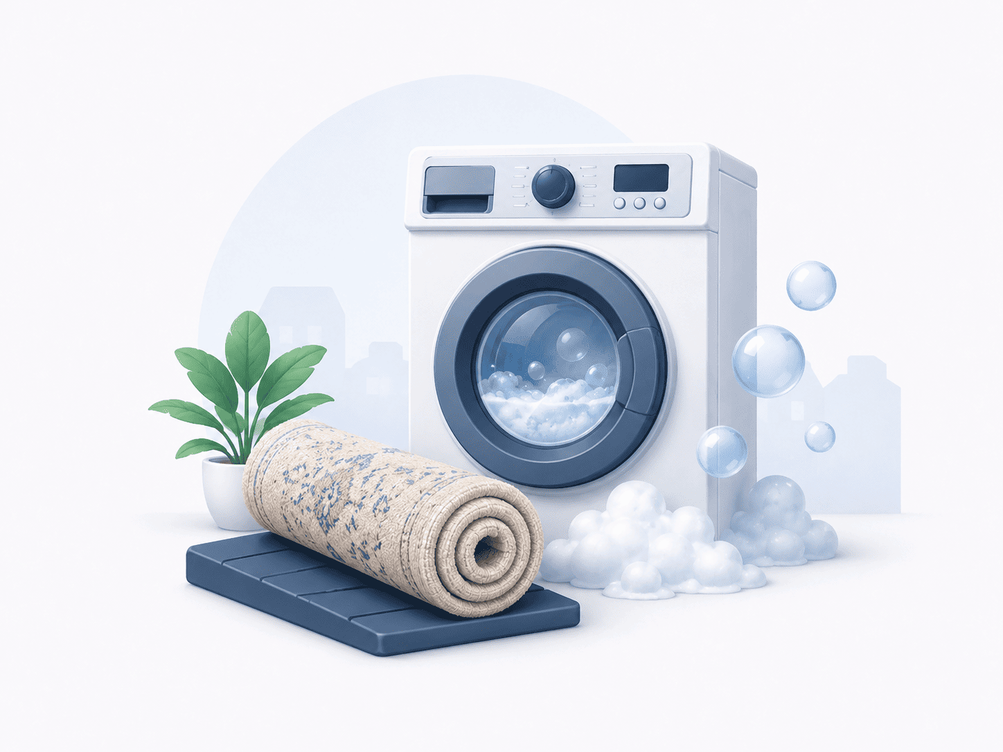 Ilustrație pentru curățarea profesională a covoarelor